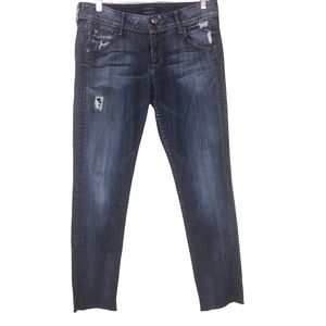 Hudson Womens Collin Flap Skinny  Distressed Jeans W/ Stretch Size 30